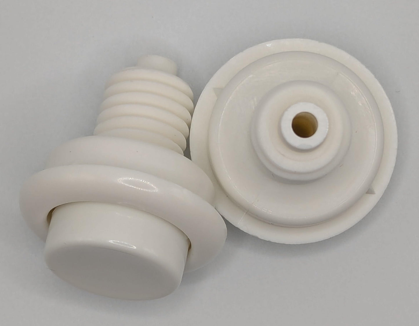 Pinball Machine Cabinet Flipper Buttons, Opaque, 1 1/8" Shaft with Spring, Set of 2