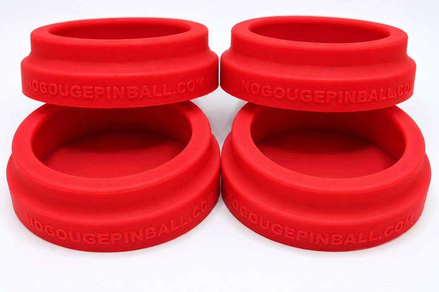 NEW Silicone! No Gouge Pinball Rubber Leg Leveler Caster Feet, Footies, Cups, Set of 4 (Black)