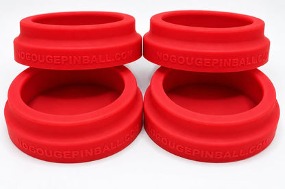 NEW Silicone! No Gouge Pinball Rubber Leg Leveler Caster Feet, Footies, Cups, Set of 4 (Black)