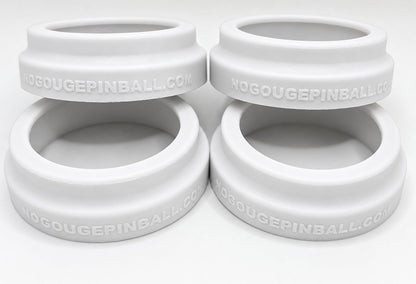 NEW Silicone! No Gouge Pinball Rubber Leg Leveler Caster Feet, Footies, Cups, Set of 4 (Black)