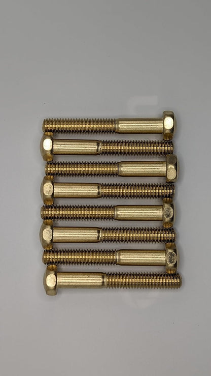 Extended Pinball Leg Bolt Set, 2 3/4 inch, Acorn Head, Brass/Gold Color