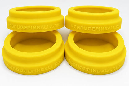 NEW Silicone! No Gouge Pinball Rubber Leg Leveler Caster Feet, Footies, Cups, Set of 4 (Black)