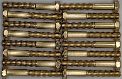 Extended Pinball Leg Bolt Set, 2 3/4 inch, Acorn Head, Brass/Gold Color