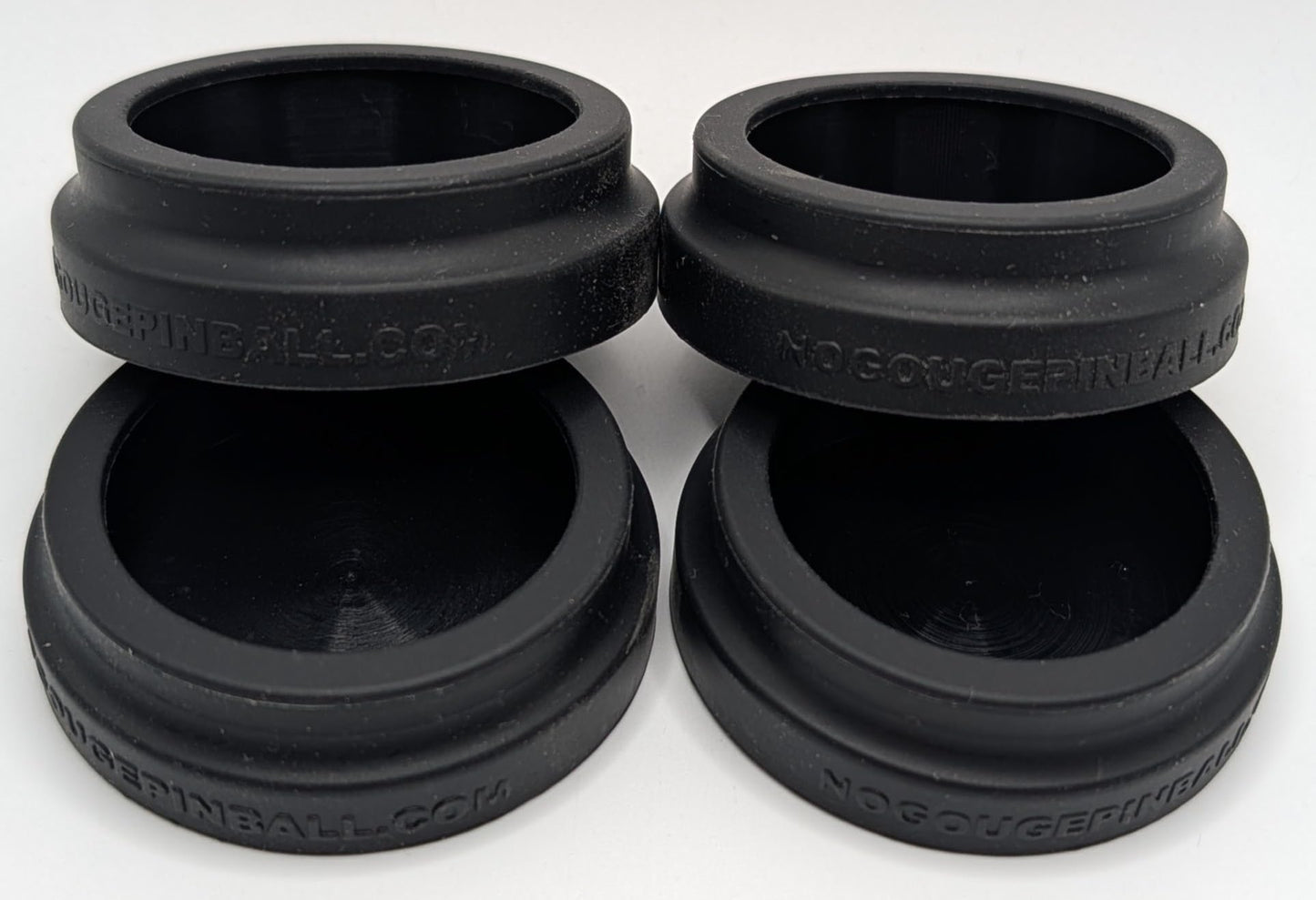 No Gouge Pinball New 100% Molded Silicone! Leg Leveler Caster Feet, Footies, Cups, Set of 4