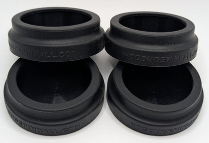 No Gouge Pinball New 100% Molded Silicone! Leg Leveler Caster Feet, Footies, Cups, Set of 4