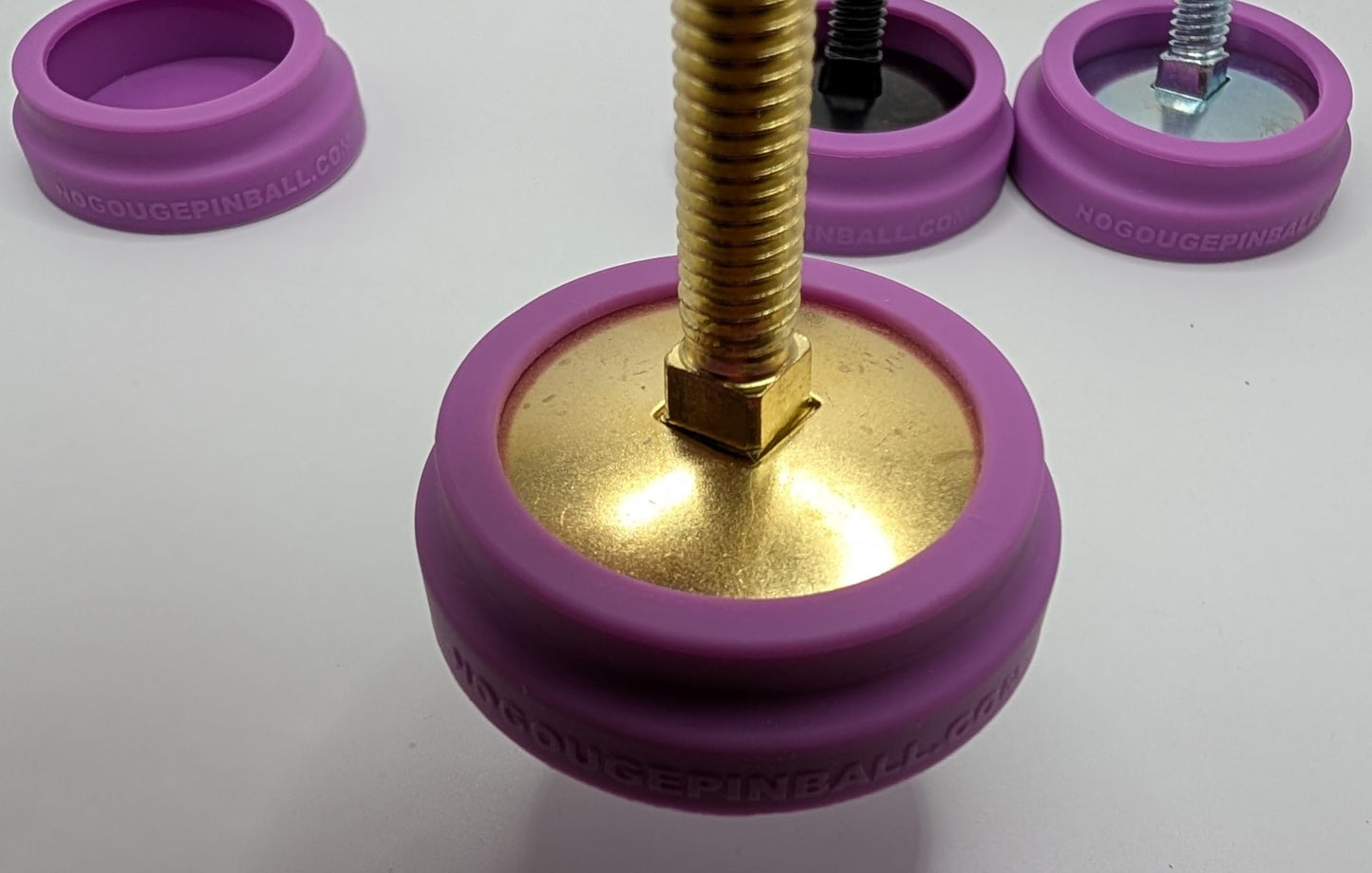 No Gouge Pinball New 100% Molded Silicone! Leg Leveler Caster Feet, Footies, Cups, Set of 4