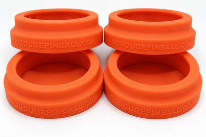 NEW Silicone! No Gouge Pinball Rubber Leg Leveler Caster Feet, Footies, Cups, Set of 4 (Black)
