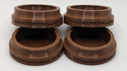 No Gouge Pinball Rubber Leg Leveler Caster Feet, Footies, Cups, Set of 4 (Purple)